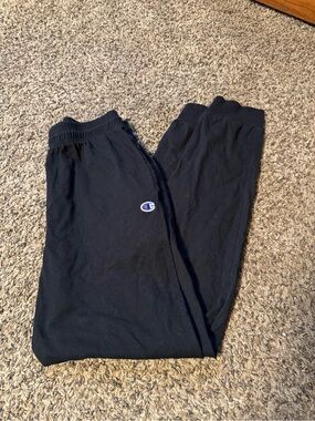Champion Black Joggers with Embroidered C Logo